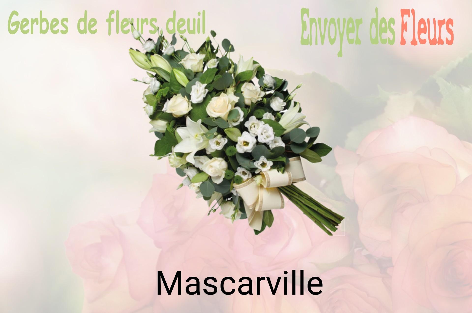 Gerbe de fleurs de deuil livrée à Mascarville